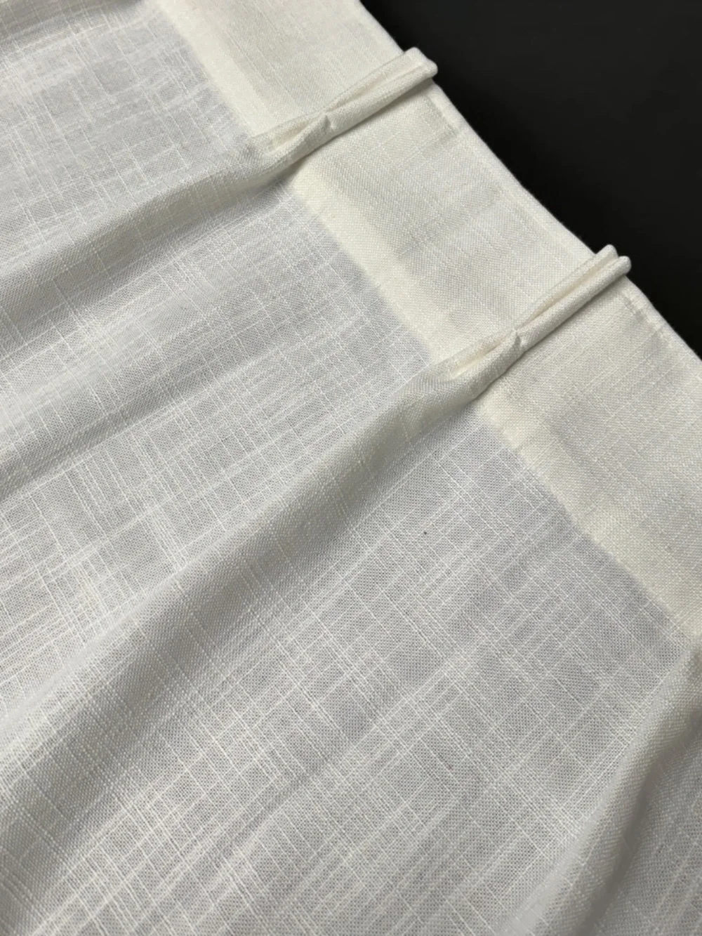 Natural Linen Blend Kitchen Cafe Curtains Set of 2 24x40 NWOT